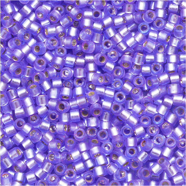 Miyuki Delica Seed Beads, 11/0 Size, Silver Lined Purple Semi Matte DB694 (2.5" Tube)