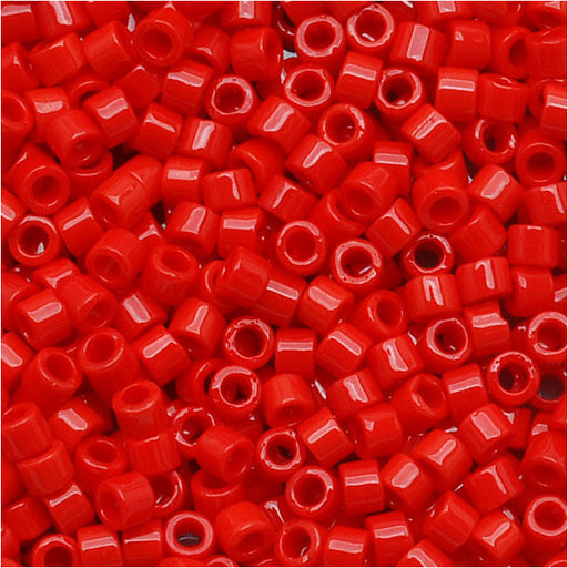 Miyuki Delica Seed Beads, 11/0 Size, Opaque Dark Cranberry DB723 (2.5" Tube)