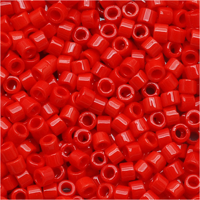 Miyuki Delica Seed Beads, 11/0 Size, Opaque Dark Cranberry DB723 (2.5" Tube)