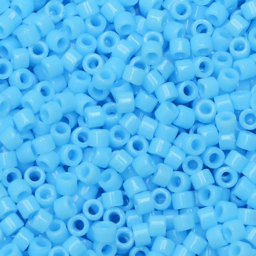 Miyuki Delica Seed Beads, 11/0 Size, #725 Opaque Turquoise (2.5" Tube)