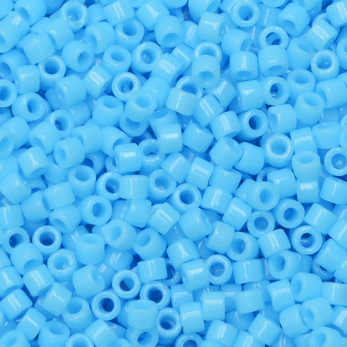 Miyuki Delica Seed Beads, 11/0 Size, #725 Opaque Turquoise (2.5" Tube)