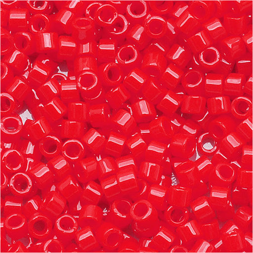 Miyuki Delica Seed Beads, 11/0 Size, Opaque Light Siam Red DB727 (2.5" Tube)