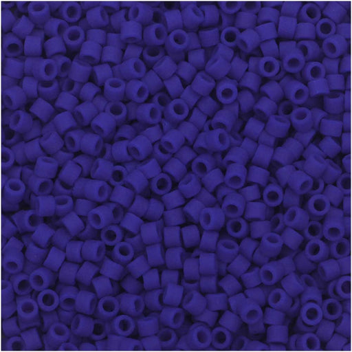 Miyuki Delica Seed Beads, 11/0 Size, #756 Matte Opaque Royal Blue (2.5" Tube)