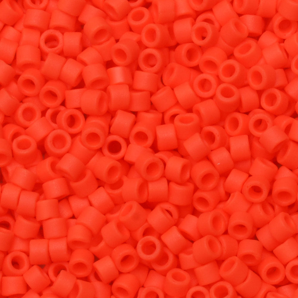 Miyuki Delica Seed Beads, 11/0 Size, #757 Matte Opaque Light Siam (2.5" Tube)