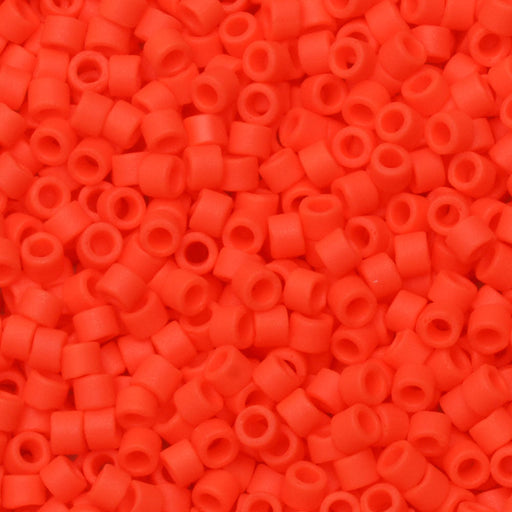 Miyuki Delica Seed Beads, 11/0 Size, #757 Matte Opaque Light Siam (2.5" Tube)