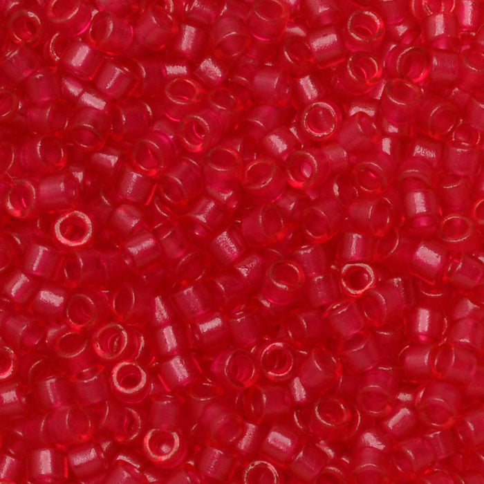 Miyuki Delica Seed Beads, 11/0 Size, #775 Dyed Matte Transparent Fuchsia (2.5" Tube)