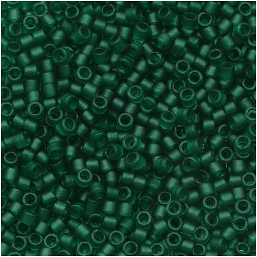 Miyuki Delica Seed Beads, 11/0 Size, Matte Transparent Kelly Green DB776 (2.5" Tube)