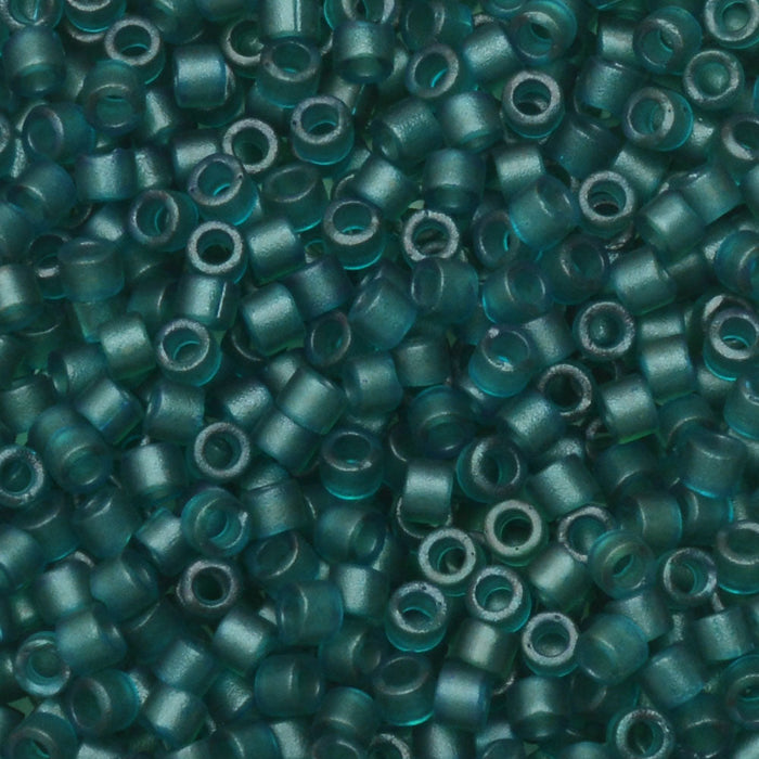 Miyuki Delica Seed Beads, 11/0 Size, #788 Dyed Matte Transparent Blue Zircon (2.5" Tube)
