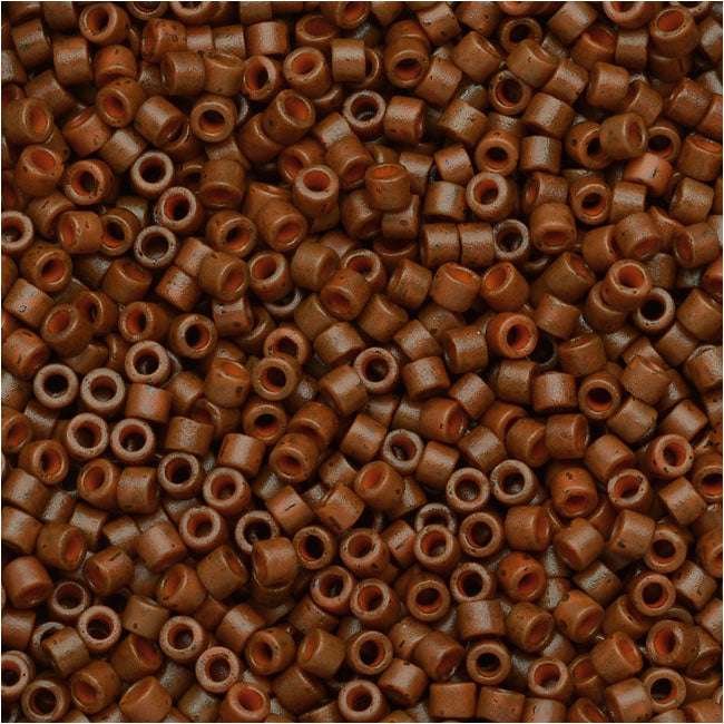 Miyuki Delica Seed Beads, 11/0 Size, Dyed Matte Opaque Sienna DB794 (2.5" Tube)