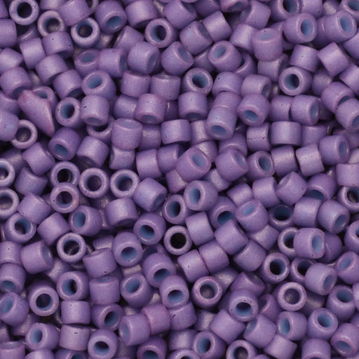 Miyuki Delica Seed Beads, 11/0 Size, #799 Dyed Matte Opaque Lavendar (2.5" Tube)