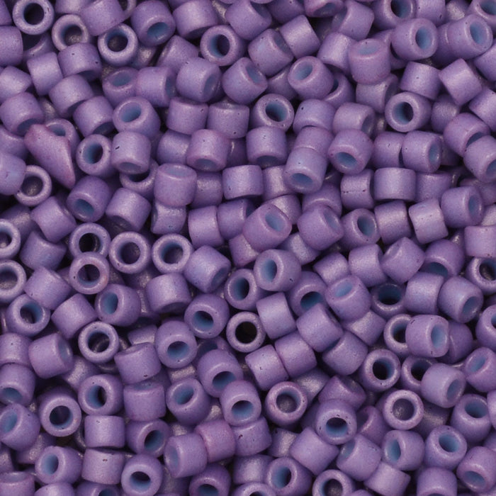 Miyuki Delica Seed Beads, 11/0 Size, #799 Dyed Matte Opaque Lavendar (2.5" Tube)