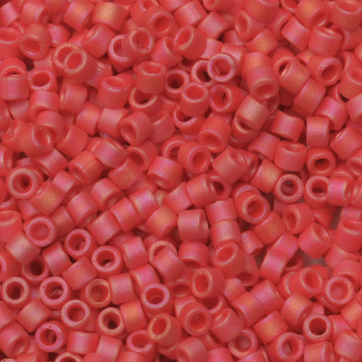 Miyuki Delica Seed Beads, 11/0 Size, #874 Matte Opaque Maroon (2.5" Tube)
