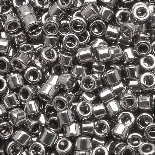 Miyuki Delica Seed Beads, 10/0 Size, Steel Metallic DBM0021 (7.2 Grams)