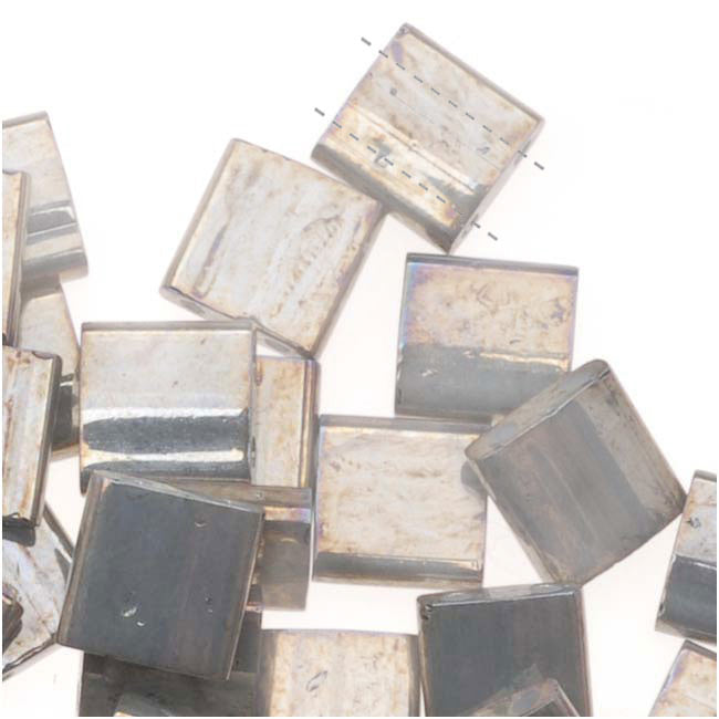 Miyuki Tila 2 Hole Square Beads 5mm 'Galvanized Grey Luster' 7.2 Grams