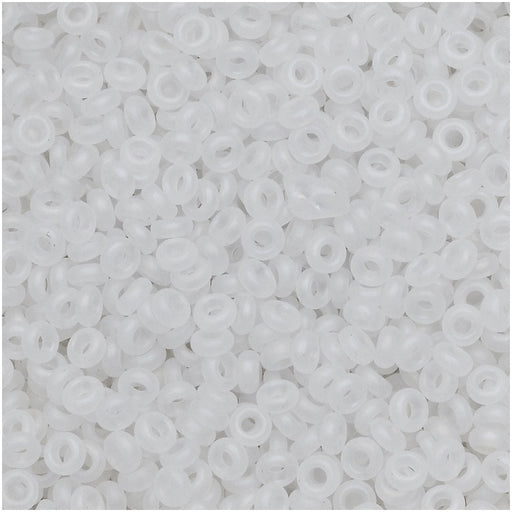 Toho Demi Round Seed Beads, Thin 11/0 (2.2mm) Size, 7.8 Grams, #161F Transparent Rainbow Frosted Crystal