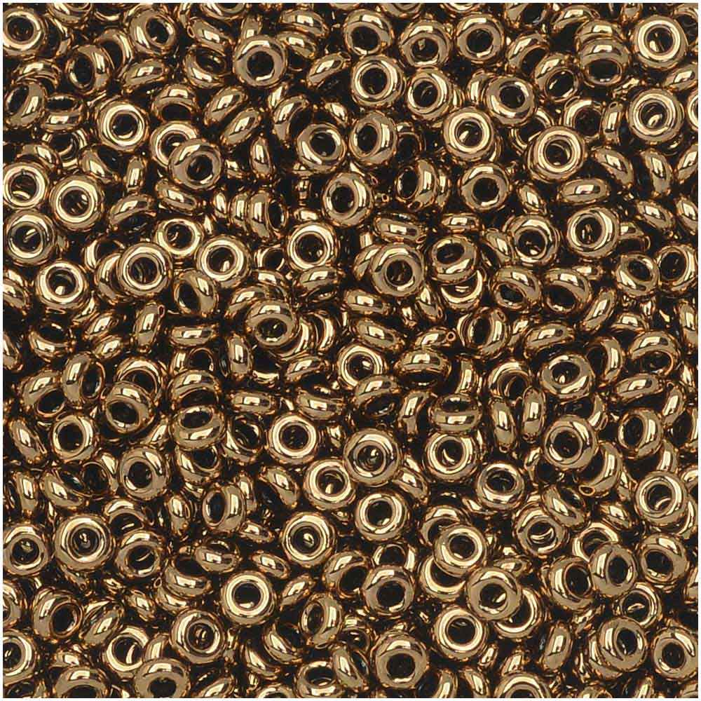 Toho Demi Round Seed Beads, Thin 11/0 (2.2mm) Size, #221 Bronze (7.8 Grams)