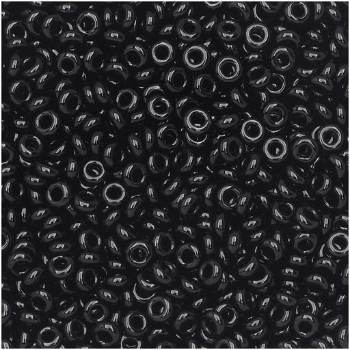 Toho Demi Round Seed Beads, Thin 11/0 (2.2mm) Size, 7.8 Grams, #49 Opaque Jet