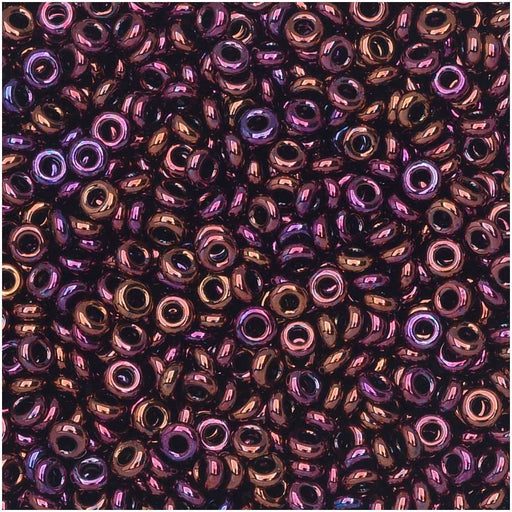 Toho Demi Round Seed Beads, Thin 11/0 (2.2mm), #502 Higher Metallic Amethyst (7.8 Grams)