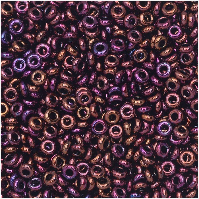 Toho Demi Round Seed Beads, Thin 11/0 (2.2mm), #502 Higher Metallic Amethyst (7.8 Grams)