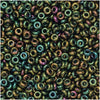 Toho Demi Round Seed Beads, Thin 11/0 (2.2mm) Size, 7.8 Grams, #508 Higher Metallic Iris Olivine