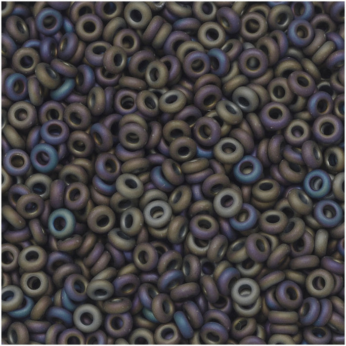 Toho Demi Round Seed Beads, Thin 11/0 (2.2mm) Size, 7.8 Grams, #615 Matte Iris Purple