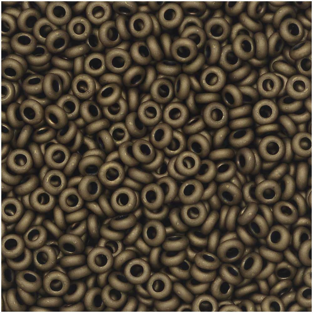 Toho Demi Round Seed Beads, Thin 11/0 (2.2mm) Size, 7.8 Grams, #702 Matte Dark Copper