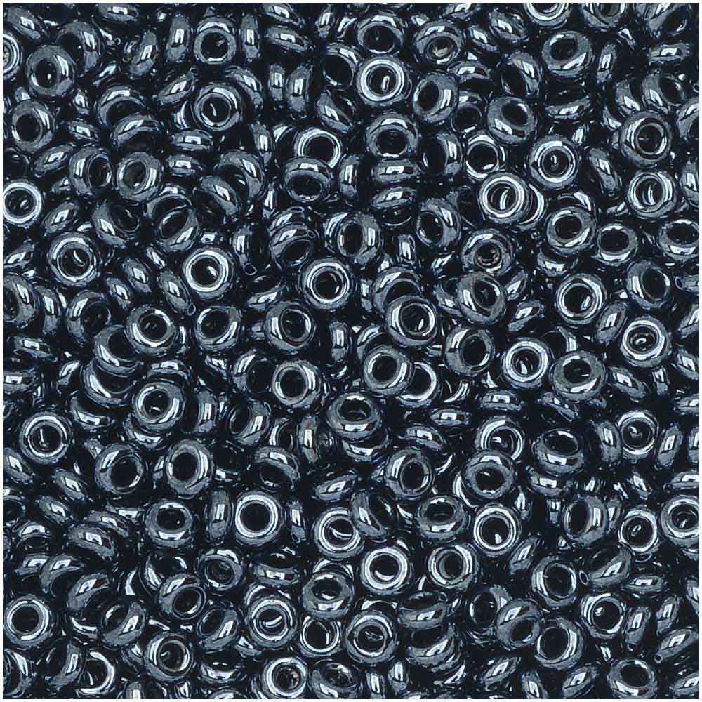 Toho Demi Round Seed Beads, Thin 11/0 (2.2mm) Size, 7.8 Grams, #81 Metallic Hematite