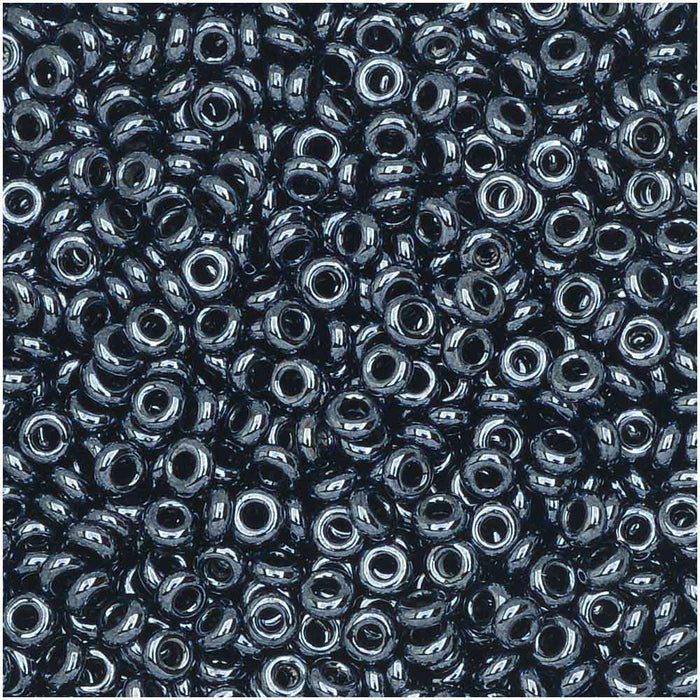 Toho Demi Round Seed Beads, Thin 11/0 (2.2mm) Size, 7.8 Grams, #81 Metallic Hematite