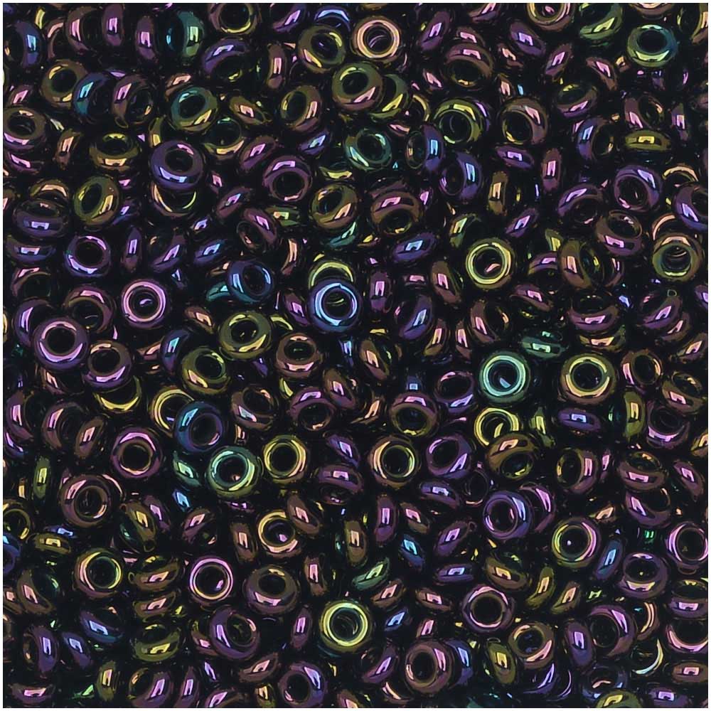Toho Demi Round Seed Beads, Thin 11/0 (2.2mm) Size, #85 Metallic Iris Purple (7.8 Grams)