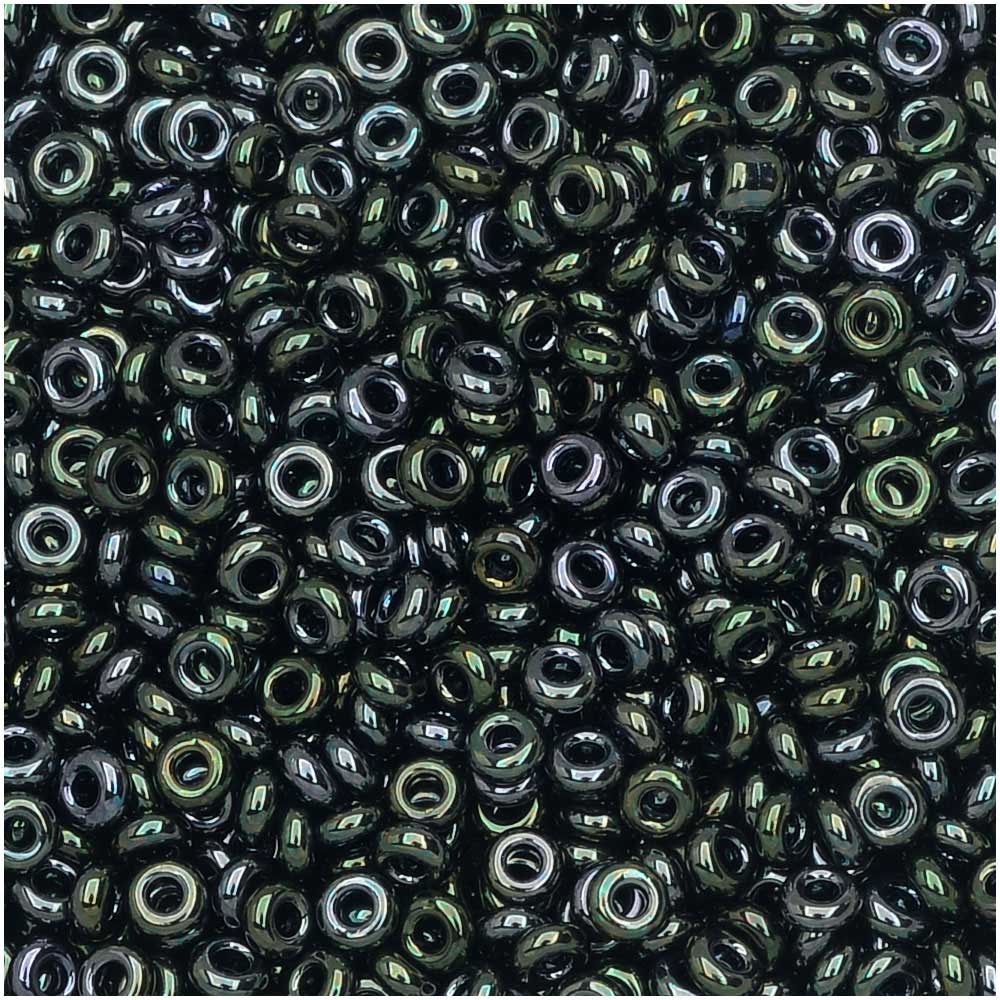 Toho Demi Round Seed Beads, Thin 11/0 (2.2mm) Size, 7.8 Grams, #89 Metallic Moss