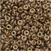 Toho Demi Round Seed Beads, Thin 8/0 (3mm), #204 Gold Lustered Montana Blue (7.4 Grams)