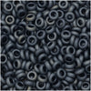 Toho Demi Round Seed Beads, Thin 8/0 (3mm) Size, 7.4 Grams, #612 Matte Gun Metal