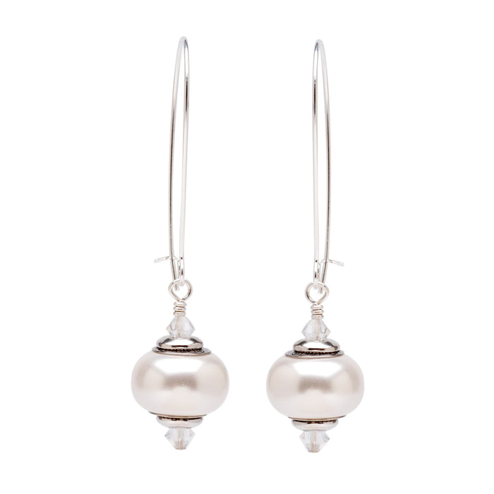 Retired - Anna Earrings in White Pearl