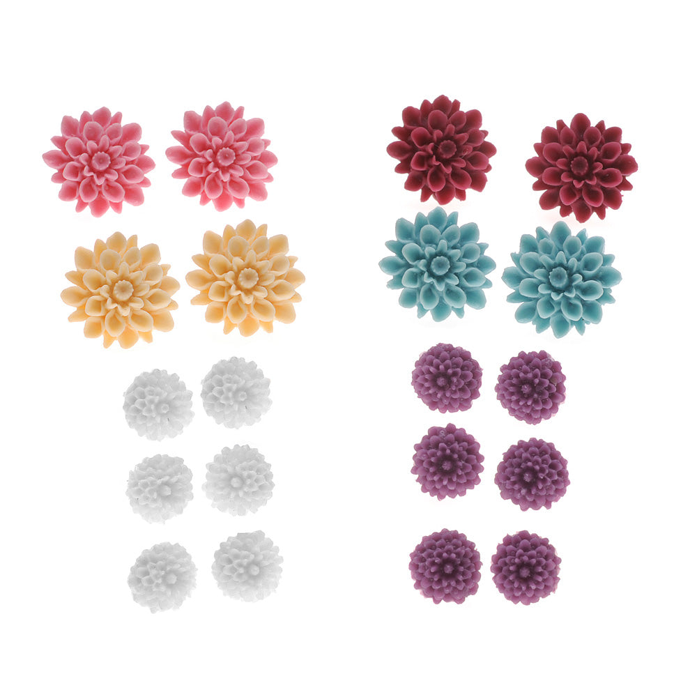Retired - Lucite Chrysanthemum Earring Set