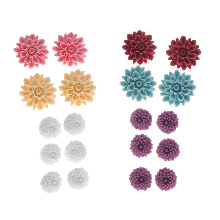 Retired - Lucite Chrysanthemum Earring Set