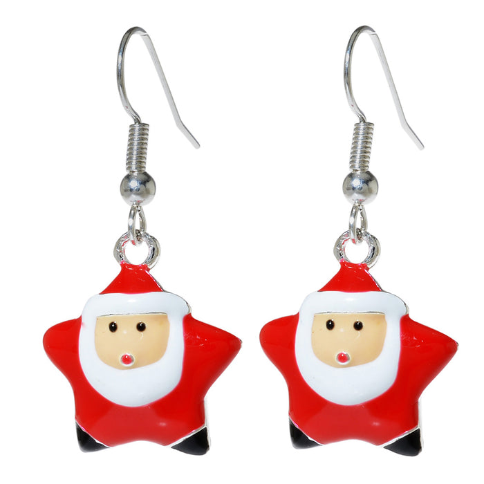 Santa Star Earrings