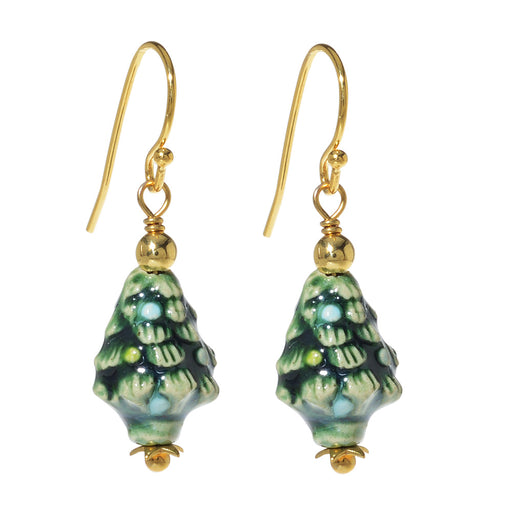 Retired - Ceramic Christmas Tree Earrings