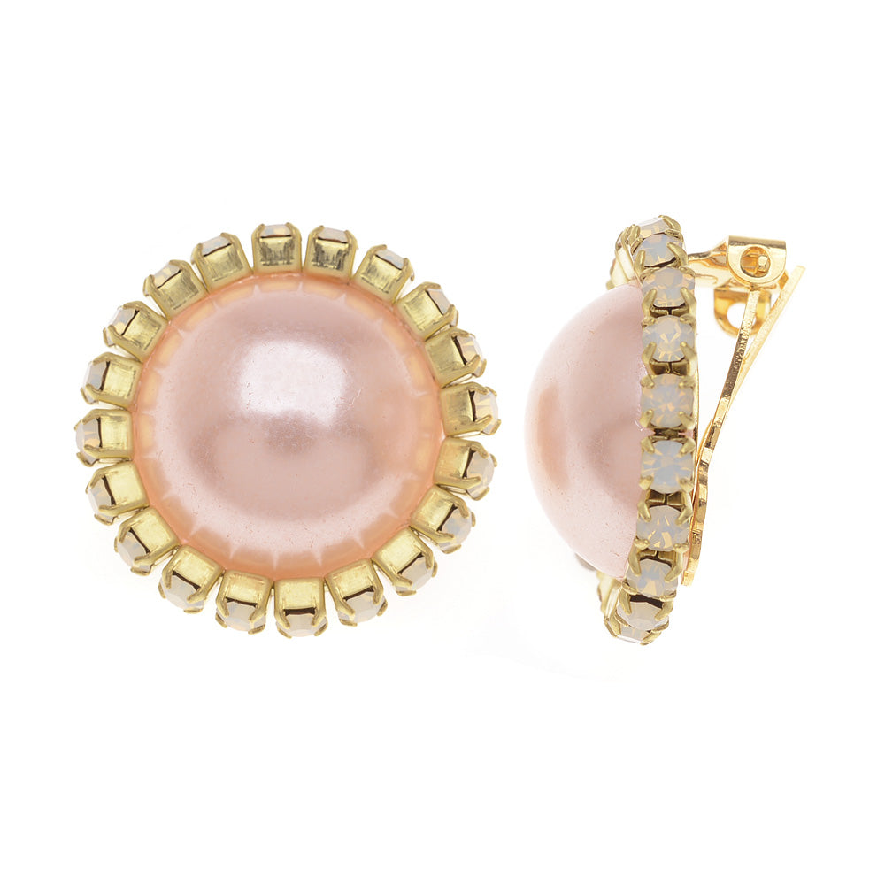 Retired - Marianne Clip On Earrings in Pink