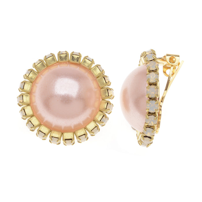 Retired - Marianne Clip On Earrings in Pink