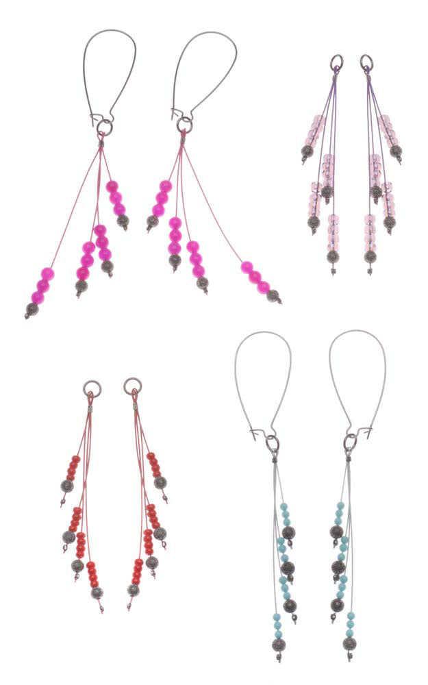 Retired - Interchangeable Gunmetal Colorburst Earrings