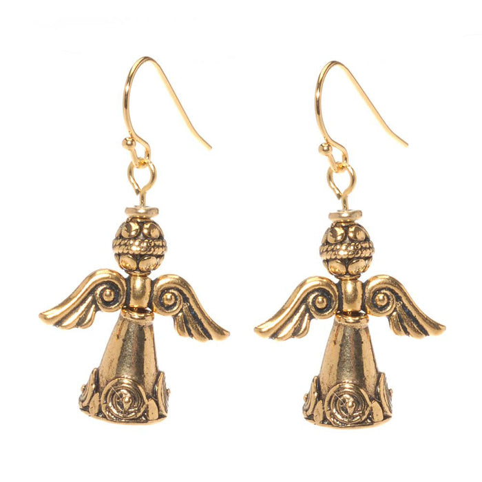 Retired - Silver and Gold (and Copper!) Angel Earrings