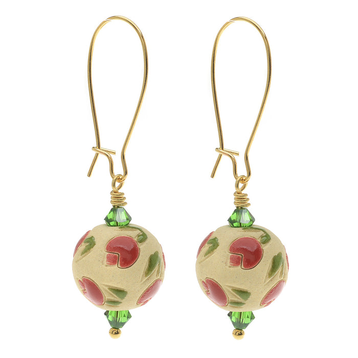 Retired - Red Tulip Earrings