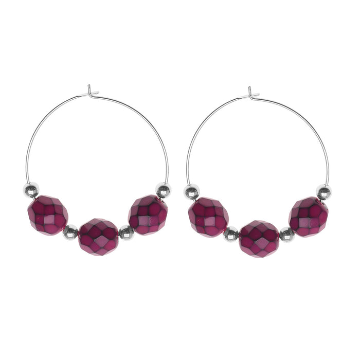 Retired - Pink Python Earrings