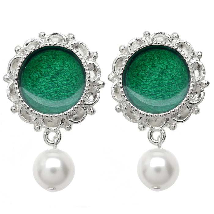 Christmas Waltz Earrings in Green (Reboot)