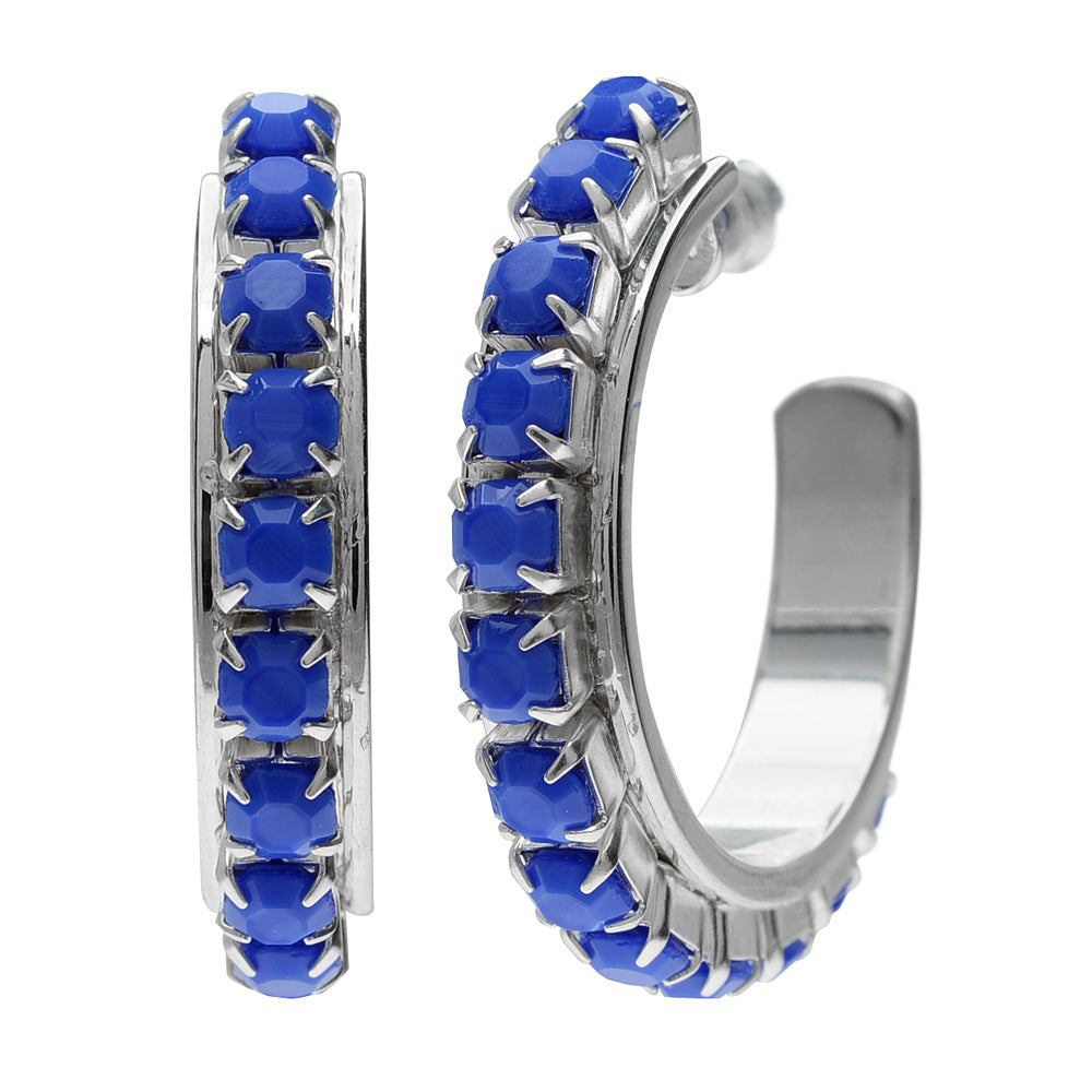 Retired - Springtime Hoop Earrings in Lapis