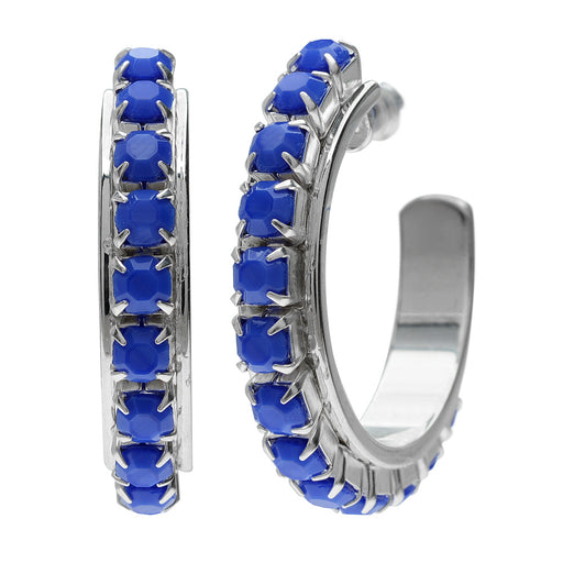 Retired - Springtime Hoop Earrings in Lapis