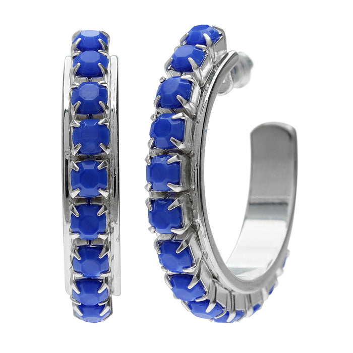 Retired - Springtime Hoop Earrings in Lapis