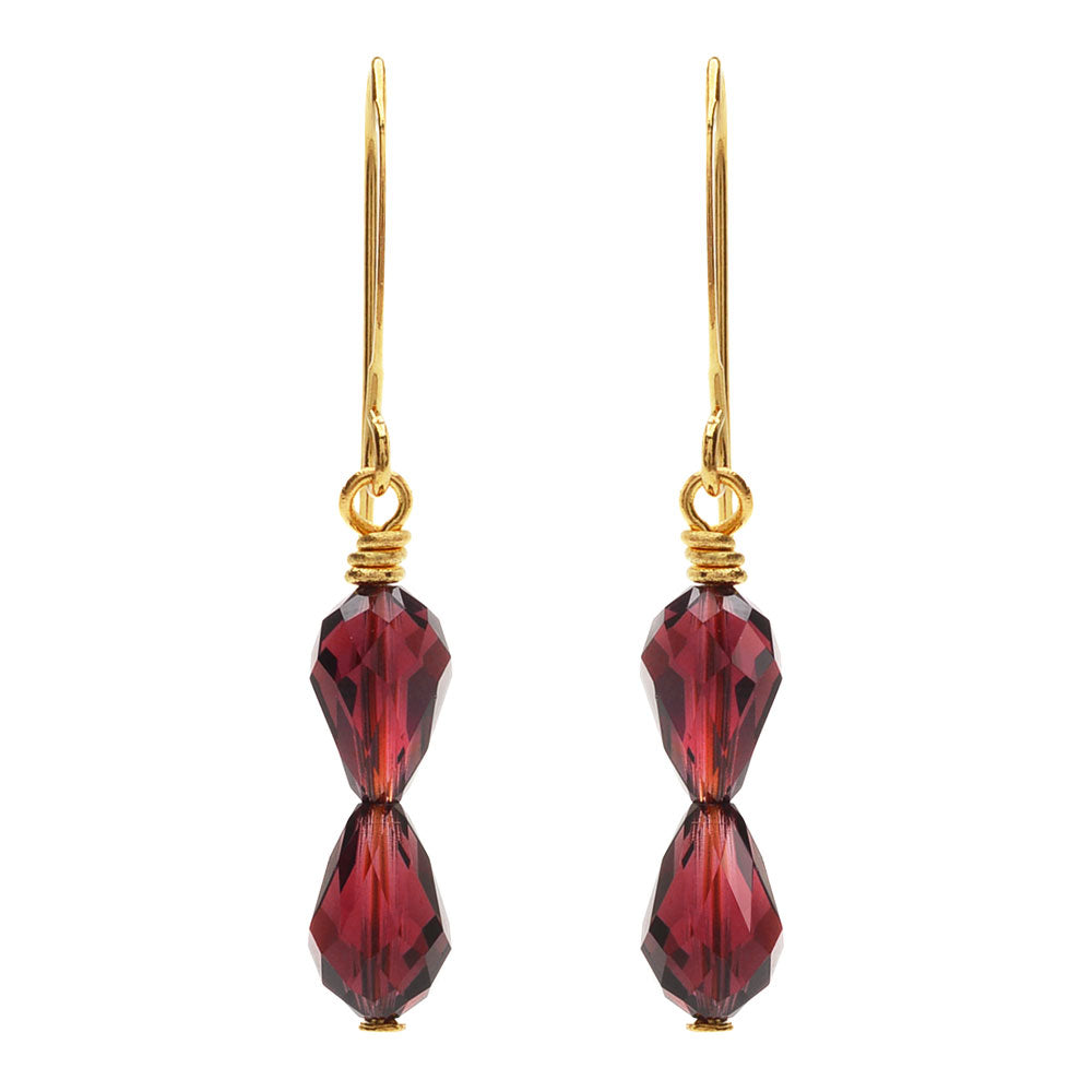 Retired - Burgundy Drop Earrings