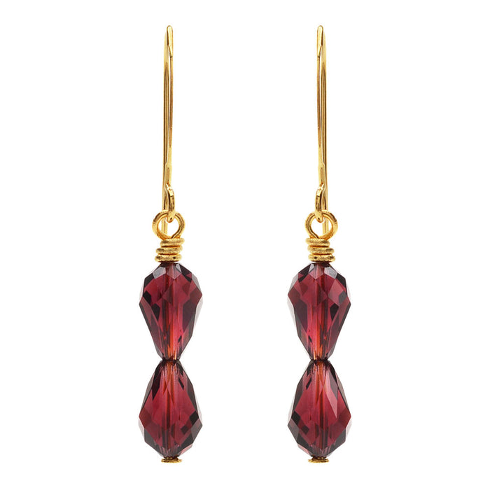 Retired - Burgundy Drop Earrings