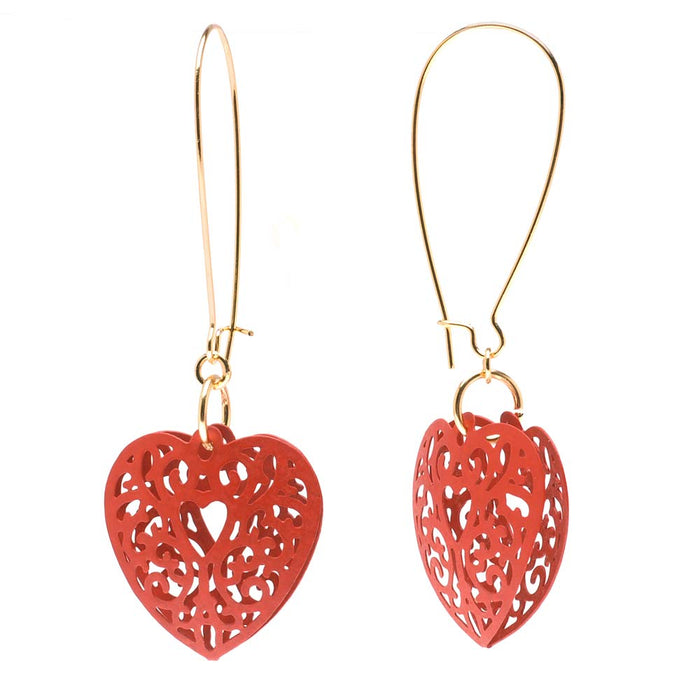 Retired - Lacy Heart Earrings